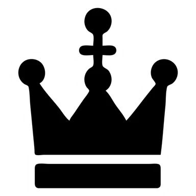 red crown, clean icon style sticker