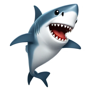 Shark dancing with a ladybug sticker