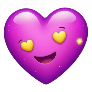 pink-and-purple-heart-with-yellow-sparkles sticker