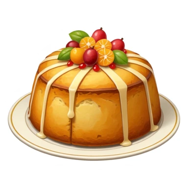 Italian pannetone on plate sticker