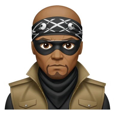 nick fury with one-eye bandana sticker