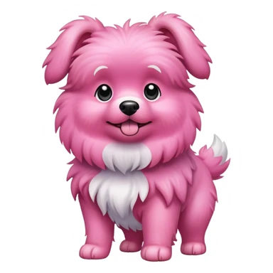 un chien rose sticker