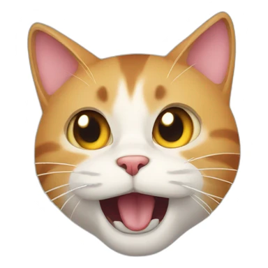 cat opening mouth sticker