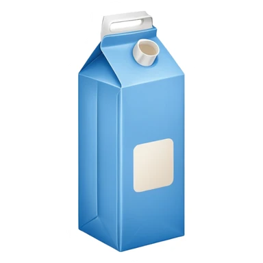 blue milk carton sticker