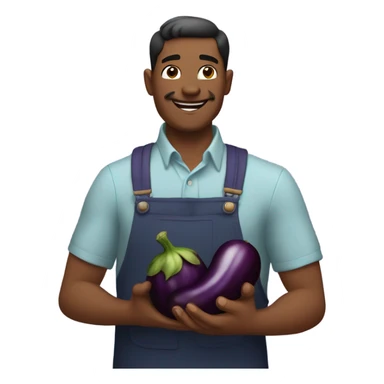 Man eating an eggplant  sticker