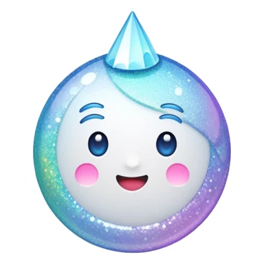 white glory glitter sticker