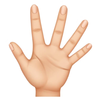 a hand with three fingers up and two fingers down  sticker