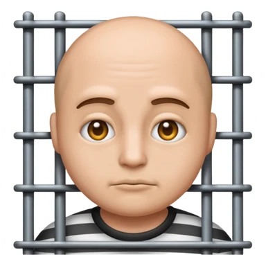 entsetztes Emoji im Gefängnis sticker