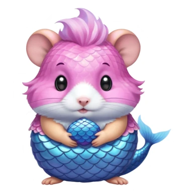 mermaid hamster sticker