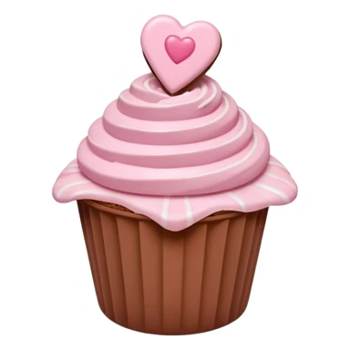 Two glossy square milk chocolate pralines placed diagonally, each in a white ridged paper cup, topped with a soft pastel pink heart icing with subtle sugar sparkle.
Cute minimal emoji-style, realistic and polished, clean studio lighting, pure white background, smooth 3D render, high resolution. sticker