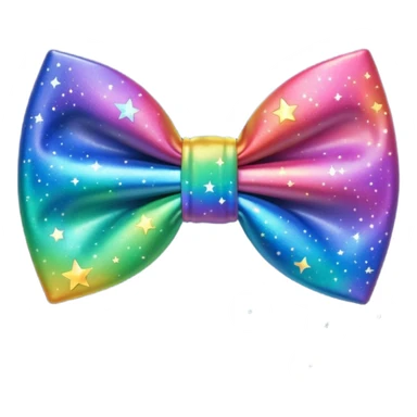 Rainbow starry galaxy bowtie sticker