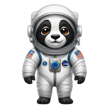 panda in an astronaut costume sticker