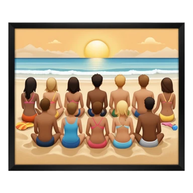 ok maybe more with a back ground of multple one in the sand with some sun et we see then from the back sticker