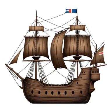 Batavia the Dutch East India Company ship, no flags sticker