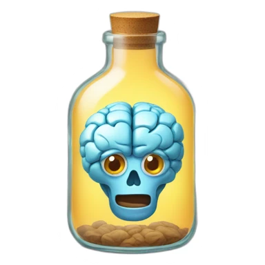 Brain in a bottle sticker