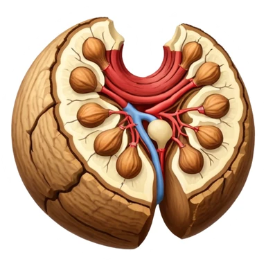 Nuts balls anatomy sticker