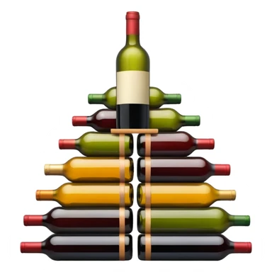mountain of wine bottles sticker