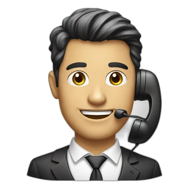 a young , richman,talk phone sticker