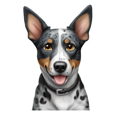 Black and white spotted Australian cattle dog blue eyes sticker