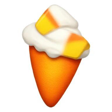 Half eaten candy corn sticker
