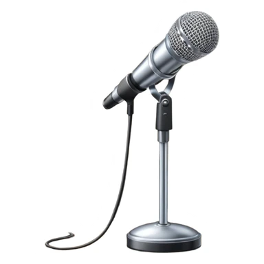 stage spotlight shining on a microphone sticker