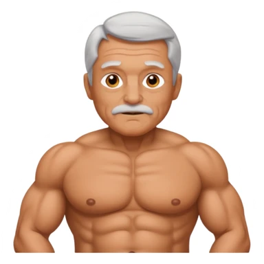 Grandpa that has muscles and is pregnant sticker