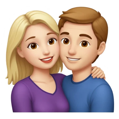 Two people kissing  sticker