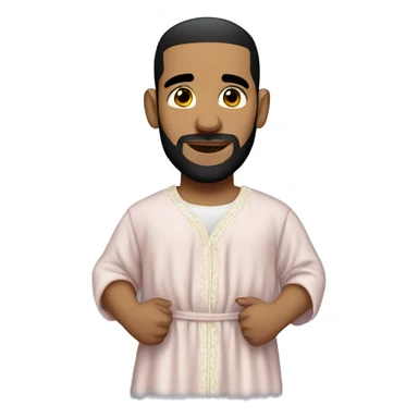 Drake in night gown sticker