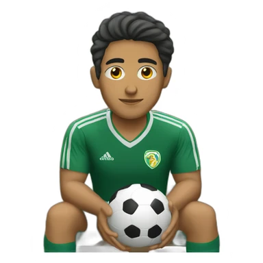 latino soccer player waiting on the bench sticker