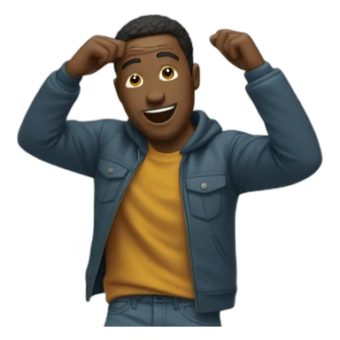 Homme qui fait un dab  sticker