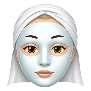a white skincare beauty mask pack for face sticker