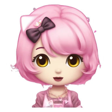 coquette aesthetic hello kitty japan night core sticker