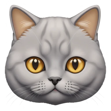 Silver golden British shorthair cat with thick dense coat sticker