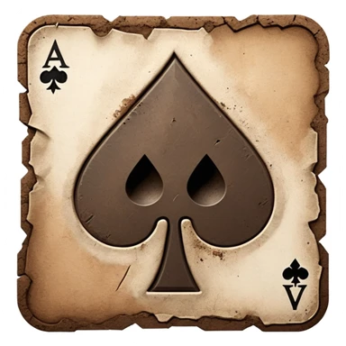 ace of spades card going into a hole of dirt in the ground sticker