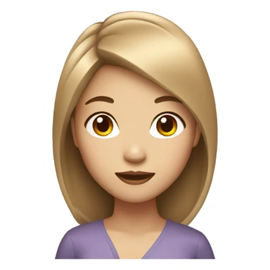 glamorous asian girl with light brown hair sticker