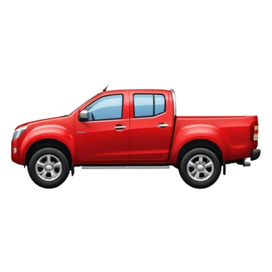 red isuzu d-max pickup truck driving  sticker
