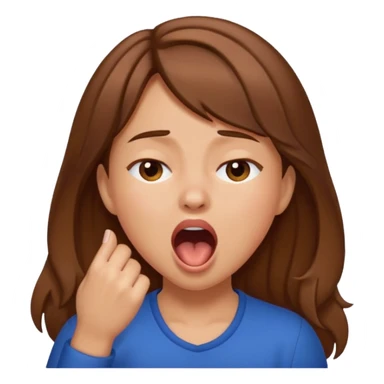 Girl yawning  sticker