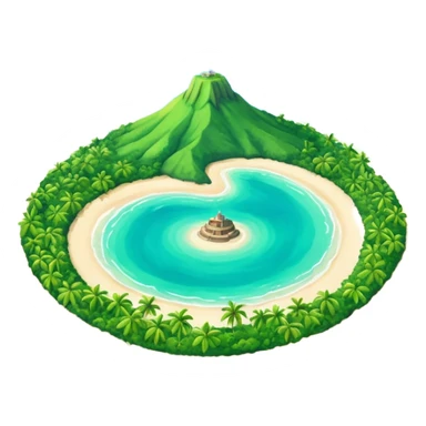 Créer un emoji représentant la Guadeloupe dans sa forme géographique réelle, vue du dessus sticker