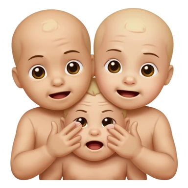 composed of 3 baby 67 brainrots, they all appear to have different emotions. The one on the middle appears to be happy doing the 67 hand gesture while blushing, the one on the right looks angry, looking to fight, and finally, the one on the left looks sad, tired. sticker
