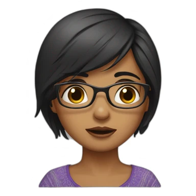 Indian girl with specs crying ￼ sticker