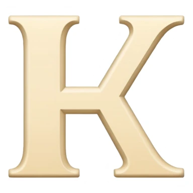 Cream-colored Letter  sticker