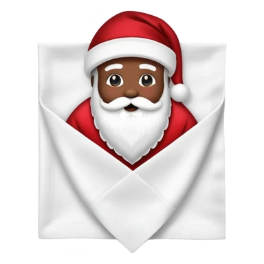 Black Santa napkin sticker