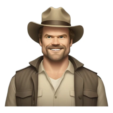 Jim Hopper David harbour smiling sticker