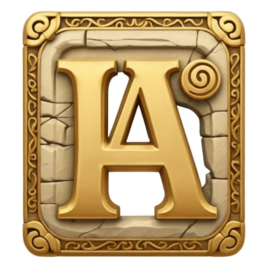 English letter and hieroglyph sticker