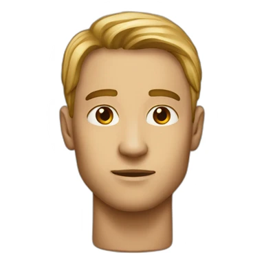 Person with extremely well defined jawline, sharp edges sticker