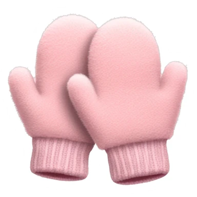 light pink fuzzy mittens sticker