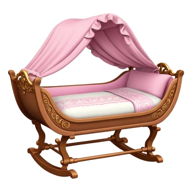 baby cradle pink sticker
