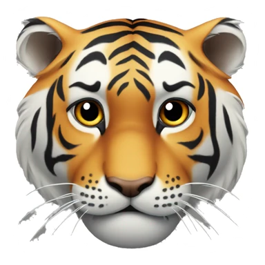 Tiger pleading face sticker