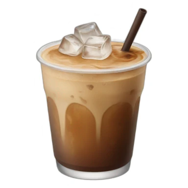 Starbuck ice coffee with ice cubes sticker