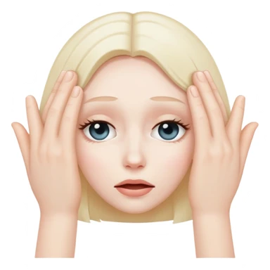 Hand over eyes faint sticker